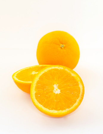 orange on white backgroundの写真素材
