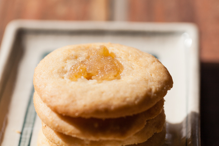 Homemade mixed fruit Jam cookieの写真素材