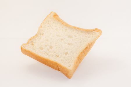 Bread sheet on white backgroundの写真素材
