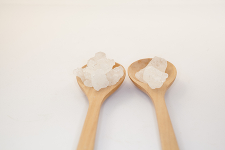 Crystallin sugar in spoonの写真素材