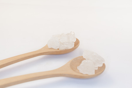 Crystallin sugar in spoonの写真素材