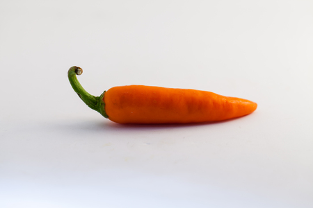 orange capsicum isolate  on  a white backgroundの写真素材