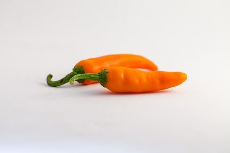 orange capsicum isolate  on  a white backgroundの写真素材