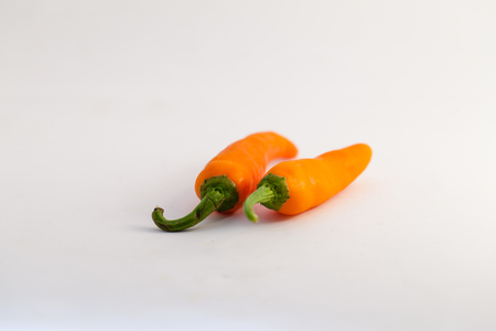 orange capsicum isolate  on  a white backgroundの写真素材