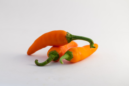 orange capsicum isolate  on  a white backgroundの写真素材