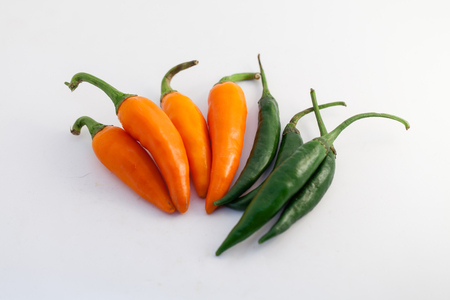 capsicum isolate on white backgroundの写真素材