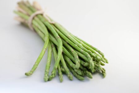 Fresh asparragus of thailand on a white backgroundの写真素材