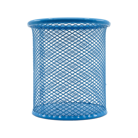 Pen basket color blue isolated in white background.の写真素材