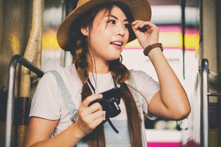 blurry picture in train station.の写真素材