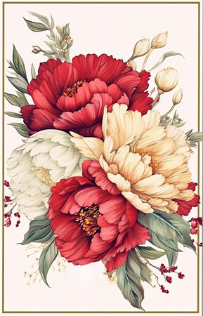 wedding invitation card template , elegant watercolorの素材