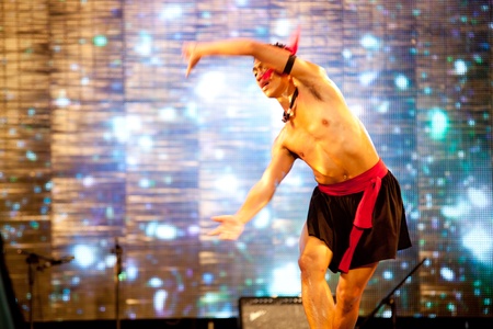 TAIPEI, TAIWAN - JULY 31: Global Indigenous peoples performing arts festival on July 31, 2011 in Taipie, Taiwan, More than 10 countries' dancing groups in the world took part in the festival in Taipei のeditorial素材