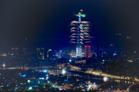 Fireworks of Taipei city の写真素材