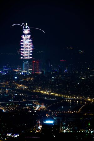 Fireworks of Taipei city の写真素材