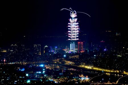 Fireworks of Taipei city の写真素材