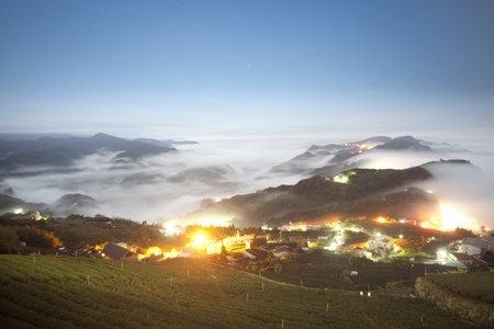 mountain ,cloud and fog in the morningの写真素材