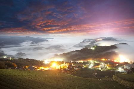 mountain ,cloud and fog in the morningの写真素材