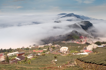 mountain ,cloud and fog in the morningの写真素材