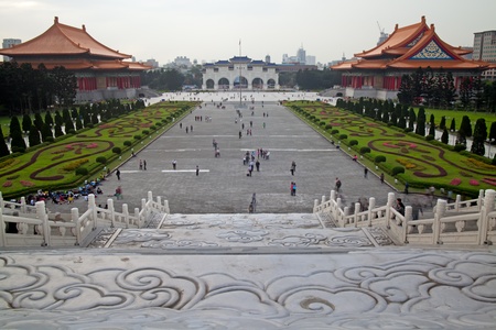 Taipei City - Feb 14: Chiang Kai-shek Memorial Hall is located in Zhongzheng District, Taipei, Taiwan, Chiang Kai-shek Memorial Hall is a building built to commemorate the President of the Republic of China, Chiang Kai-shekのeditorial素材