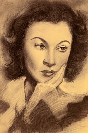 painting of Vivien Leighのeditorial素材