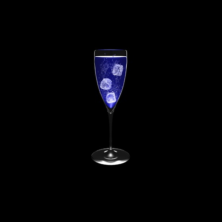 Wine glass isolate with blackの写真素材