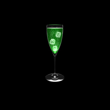 Wine glass isolate with blackの写真素材