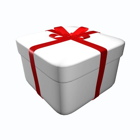 gift box over white background の写真素材