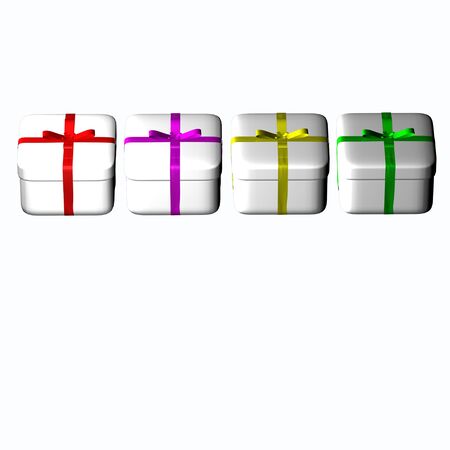 gift box over white background の写真素材