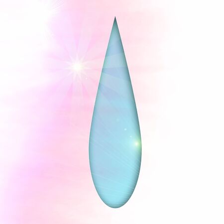 water drop isolate with pink background の写真素材