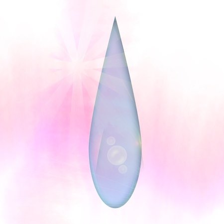 water drop isolate with pink background の写真素材