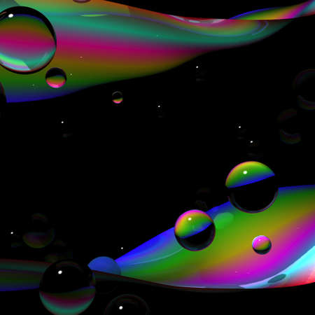An abstract water-colouredの写真素材