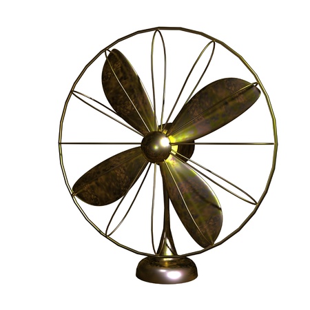Old fan made by copper for adv or others purpose useの写真素材