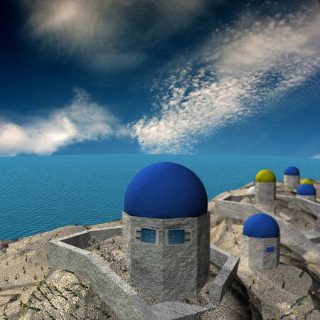 beautiful Greek style pictureの写真素材