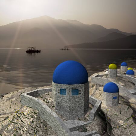 beautiful Greek style pictureの写真素材