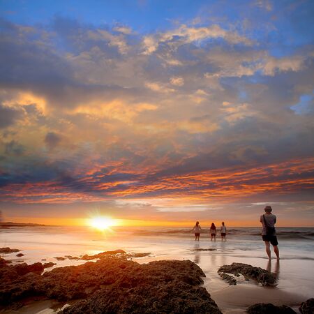 sea sunset with  nice sky の写真素材