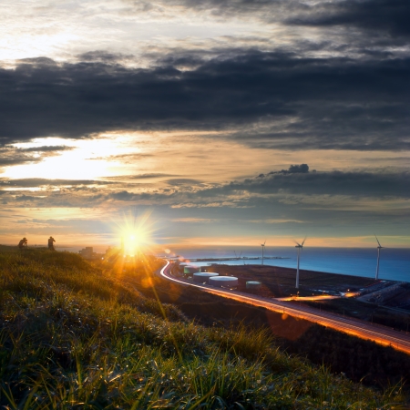 Beach of sunrise in Taiwan for adv or others purpose useの写真素材
