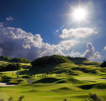 Golf place with wonderful green for adv or others purpose useの写真素材