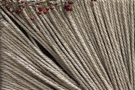Hemp rope texture with few plant for adv or others purpose use