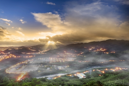 Beautiful night scene of Taiwan for adv or others purpose useの写真素材