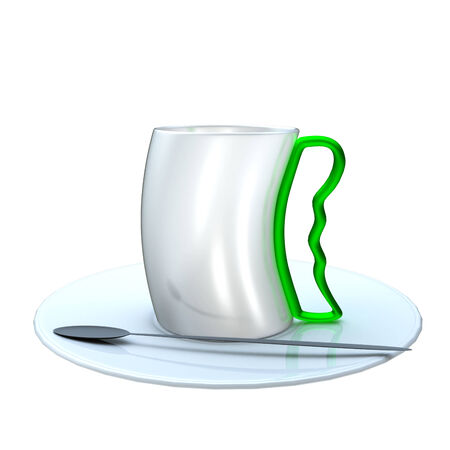 Coffee cup on white backgroundの写真素材