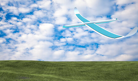 Solar energy airplaneの写真素材