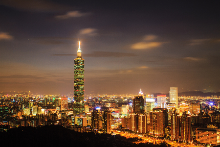 Nice view of Taipei night, Taiwan for adv or others purpose useのeditorial素材