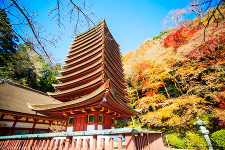 Nara, Japan - November 27, 2013  Tanzan Shrine , also known as the Danzan Shrine, is a Shinto shrine in Sakurai, Nara Prefecture, Japanのeditorial素材