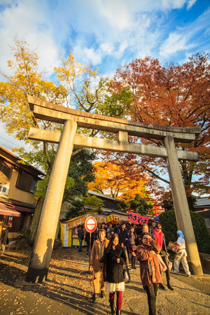 Kyoto, Japan - November 23, 2013  Fushimi Inari Taisha is the head shrine of Inari, located in Fushimi-ku, Kyoto, Japanのeditorial素材