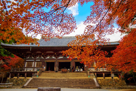 Kyoto, Japan - November 20, 2013  Jingo-ji is a Buddhist temple in Kyoto. It stands on Mount Takao to the northwest of the center of the cityのeditorial素材