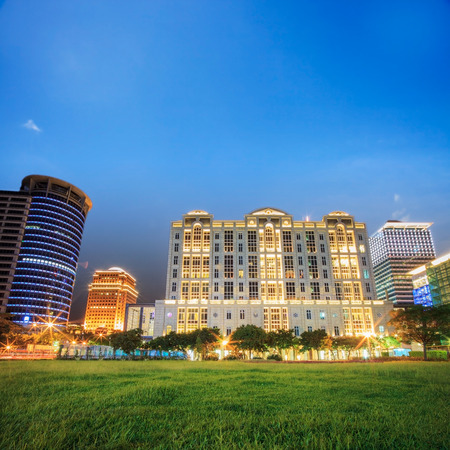 Taipei City, Taiwan - July 5, 2014: The Night view of Taipei City, Taiwanのeditorial素材