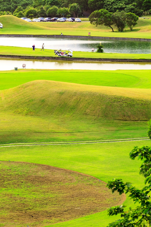 Beautiful golf place with nice background for adv or others purpose useの写真素材