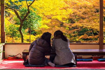 Kyoto, Japan - November 20, 2013: Jingo-ji is a Buddhist temple in Kyoto. It stands on Mount Takao to the northwest of the center of the cityのeditorial素材