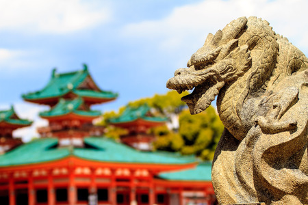 Kyoto, Japan - April 12, 2013: The Shrine is ranked as a Beppyou Jinja (the top rank for shrines) by the Association of Shinto Shrines. It is listed as an important cultural property of Japan
のeditorial素材
