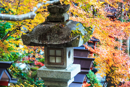 Kyoto, Japan - November 22, 2013: Kurama-dera is a temple in the far north of Kyoto, Japan