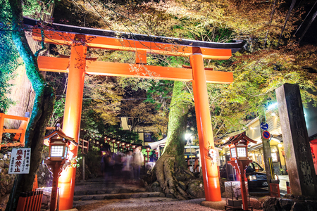 Kyoto, Japan - November 22, 2013: Kifune Shrine is a Shinto shrine located at SakyO-ku in Kyoto, Japanのeditorial素材